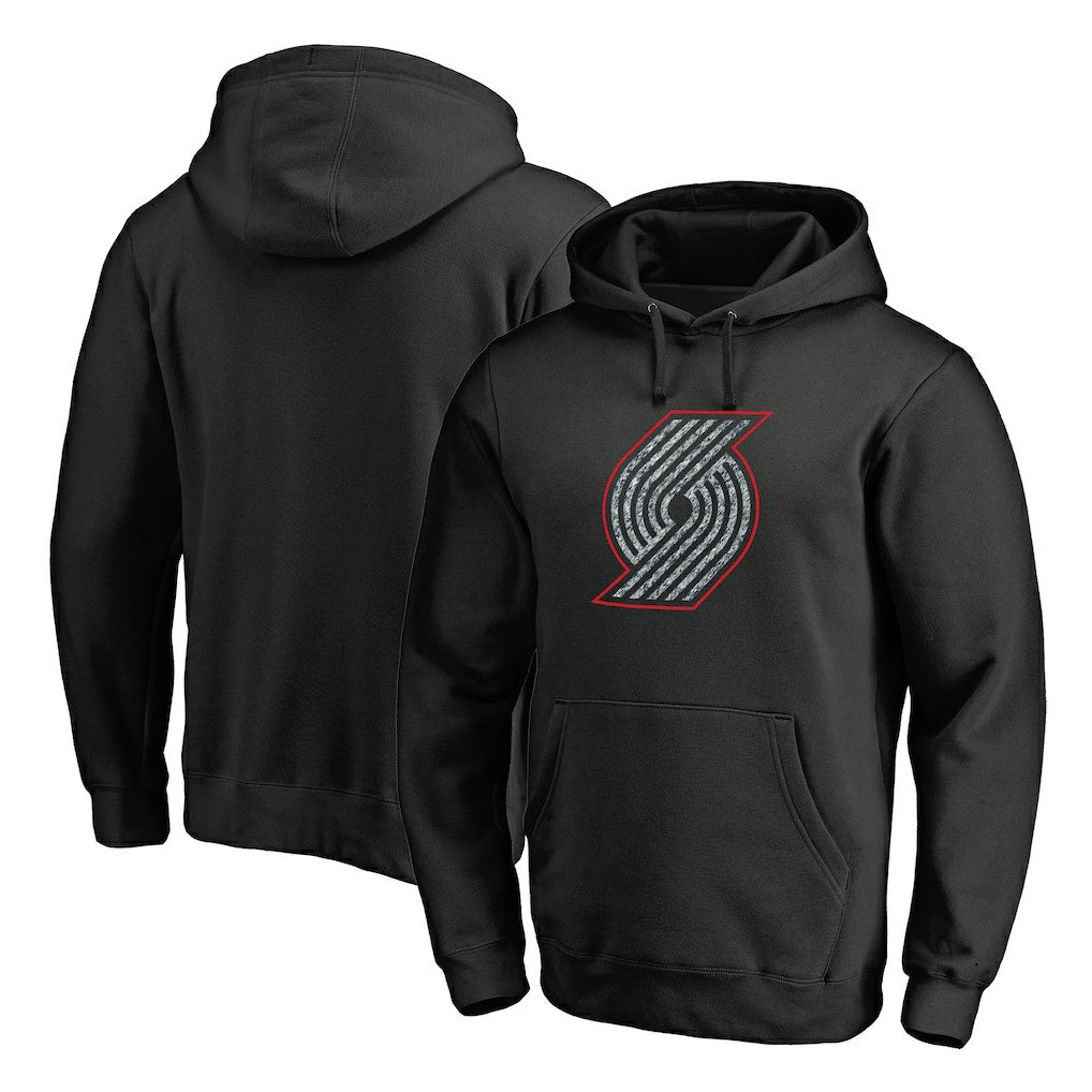 Portland Trail Blazers Static Logo Pullover Hoodie Black - NBA
