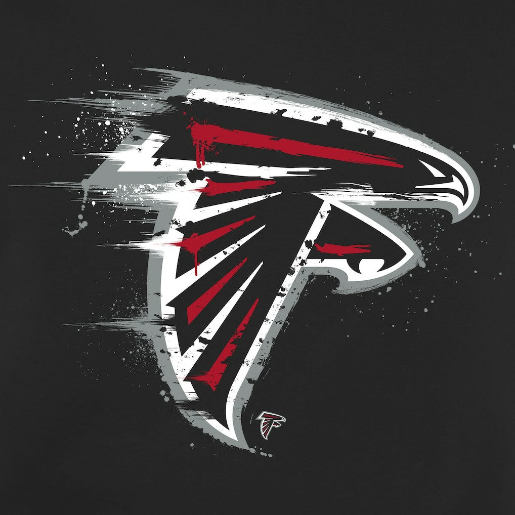 Atlanta Falcons Splatter Logo Pullover Hoodie Black | NFL