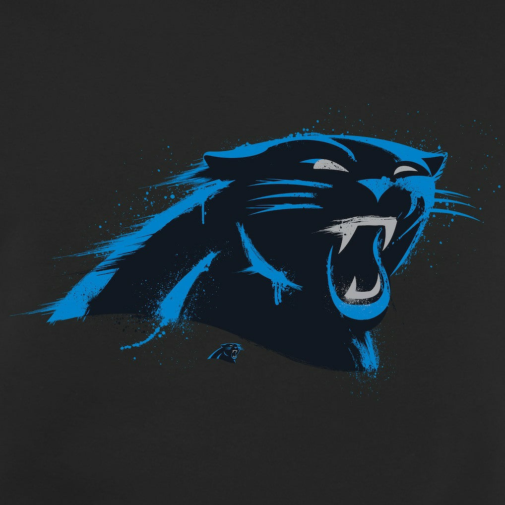 Carolina Panthers Splatter Logo Pullover Hoodie Black | NFL