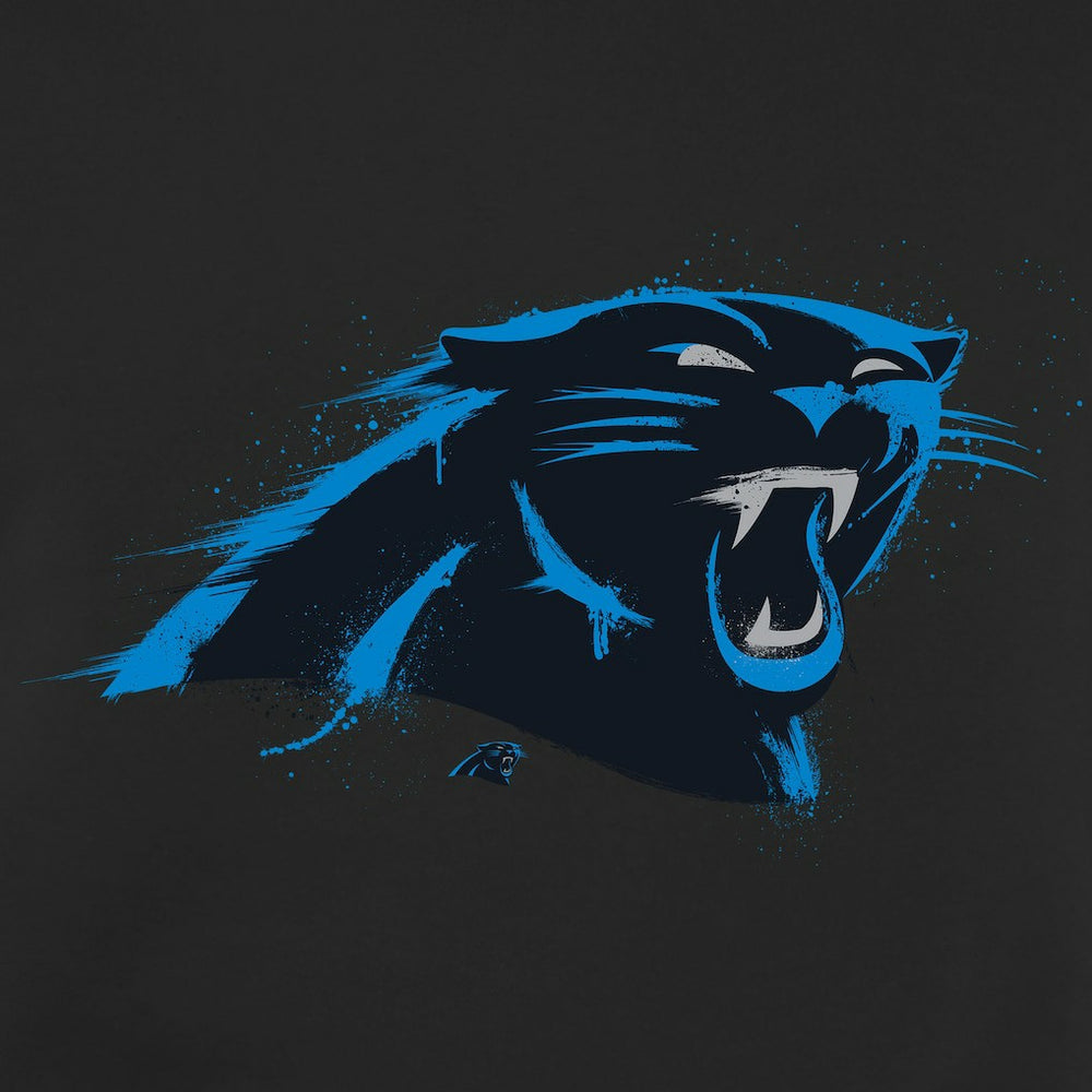 Carolina Panthers Splatter Logo Pullover Hoodie Black | NFL