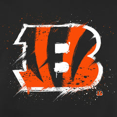 Cincinnati Bengals Splatter Logo Pullover Hoodie Black | NFL