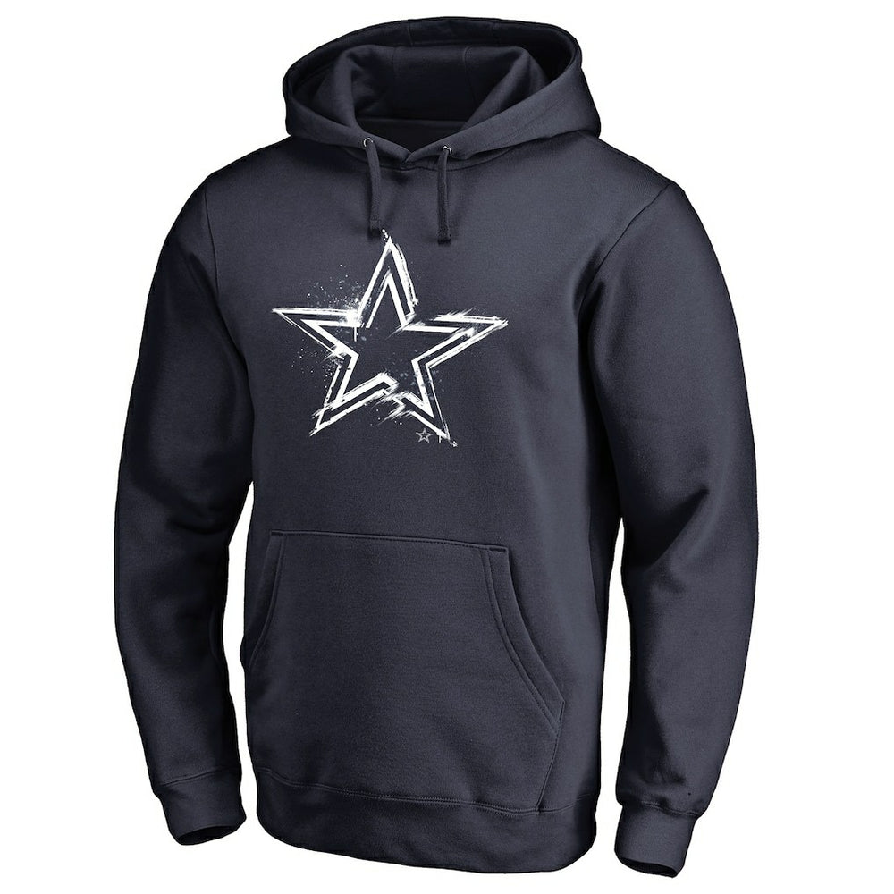 Dallas Cowboys Splatter Logo Pullover Hoodie Navy | NFL