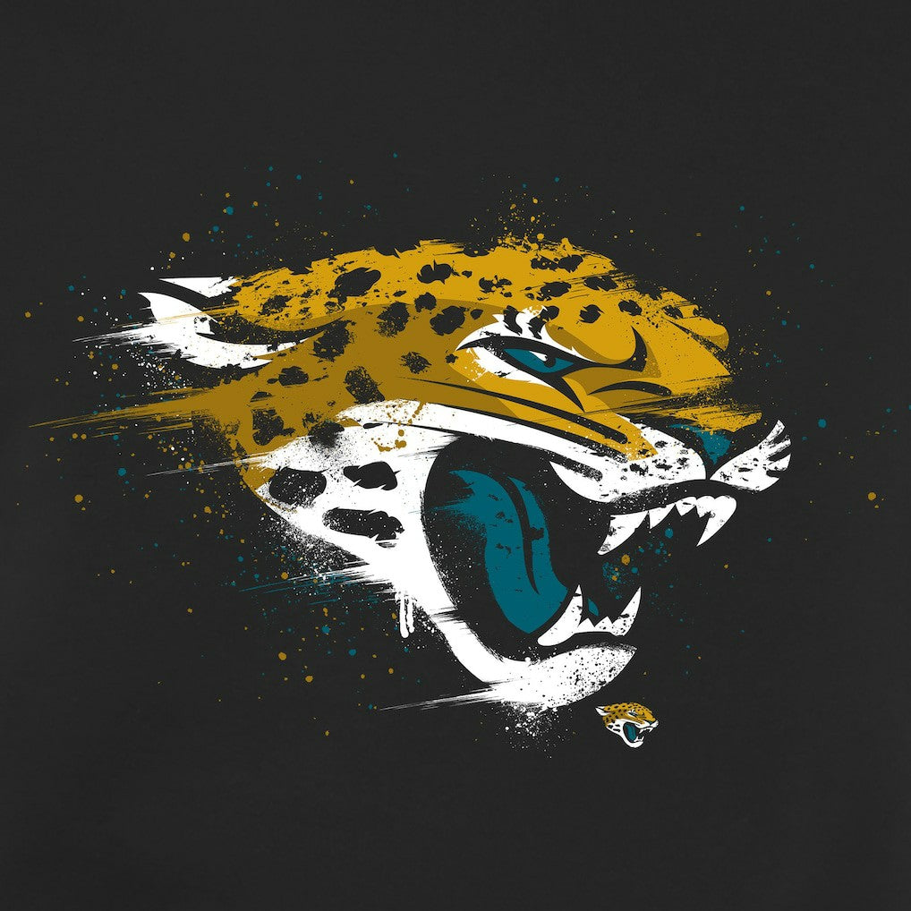 Jacksonville Jaguars Splatter Logo Pullover Hoodie Black | NFL