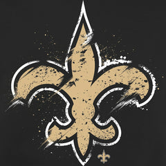 New Orleans Saints Splatter Logo Pullover Hoodie Black | NFL