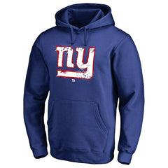 New York Giants Splatter Logo Pullover Hoodie Royal | NFL
