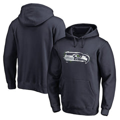 Seattle Seahawks Splatter Logo Pullover Hoodie College Navy | NFL