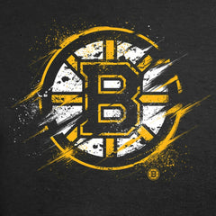 Boston Bruins Splatter Logo T-Shirt - Black - NHL