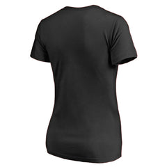 Chicago Blackhawks Women's Splatter Logo V-Neck T-Shirt - Black - NHL