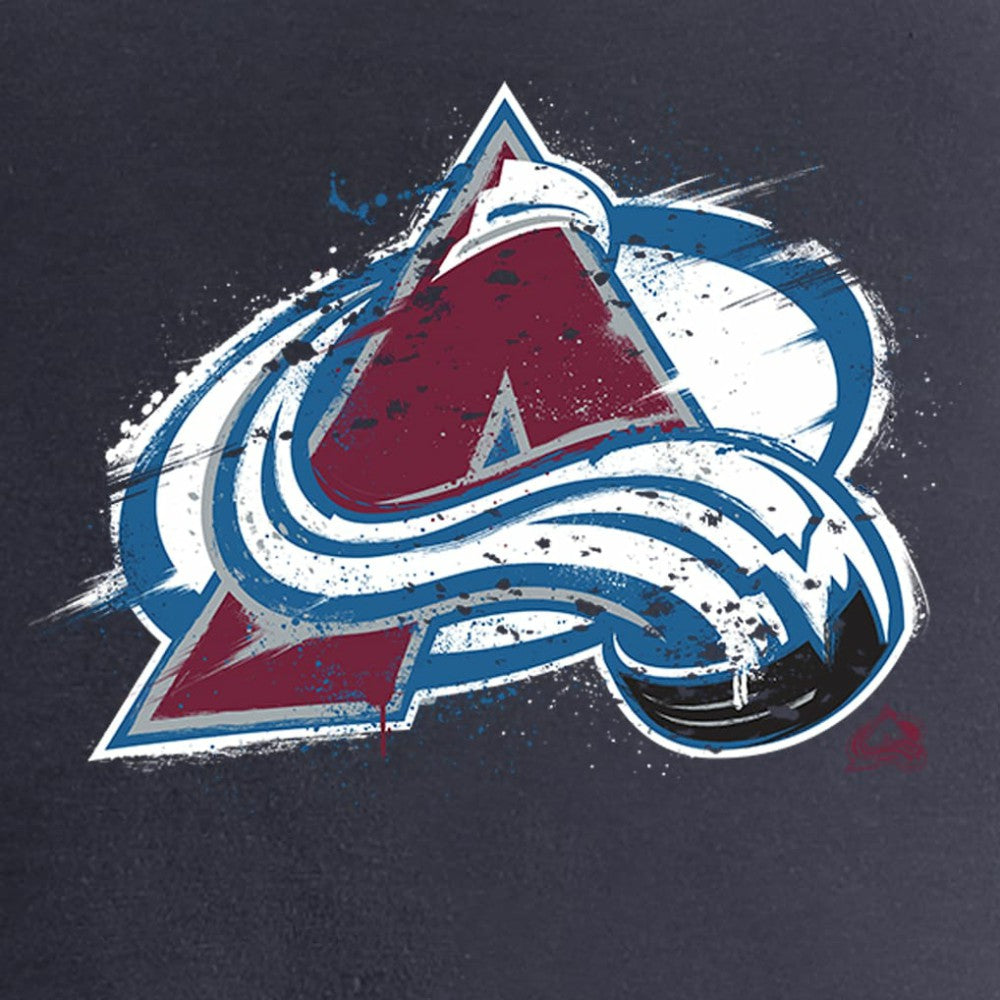 Colorado Avalanche Women's Splatter Logo V-Neck T-Shirt - Navy - NHL