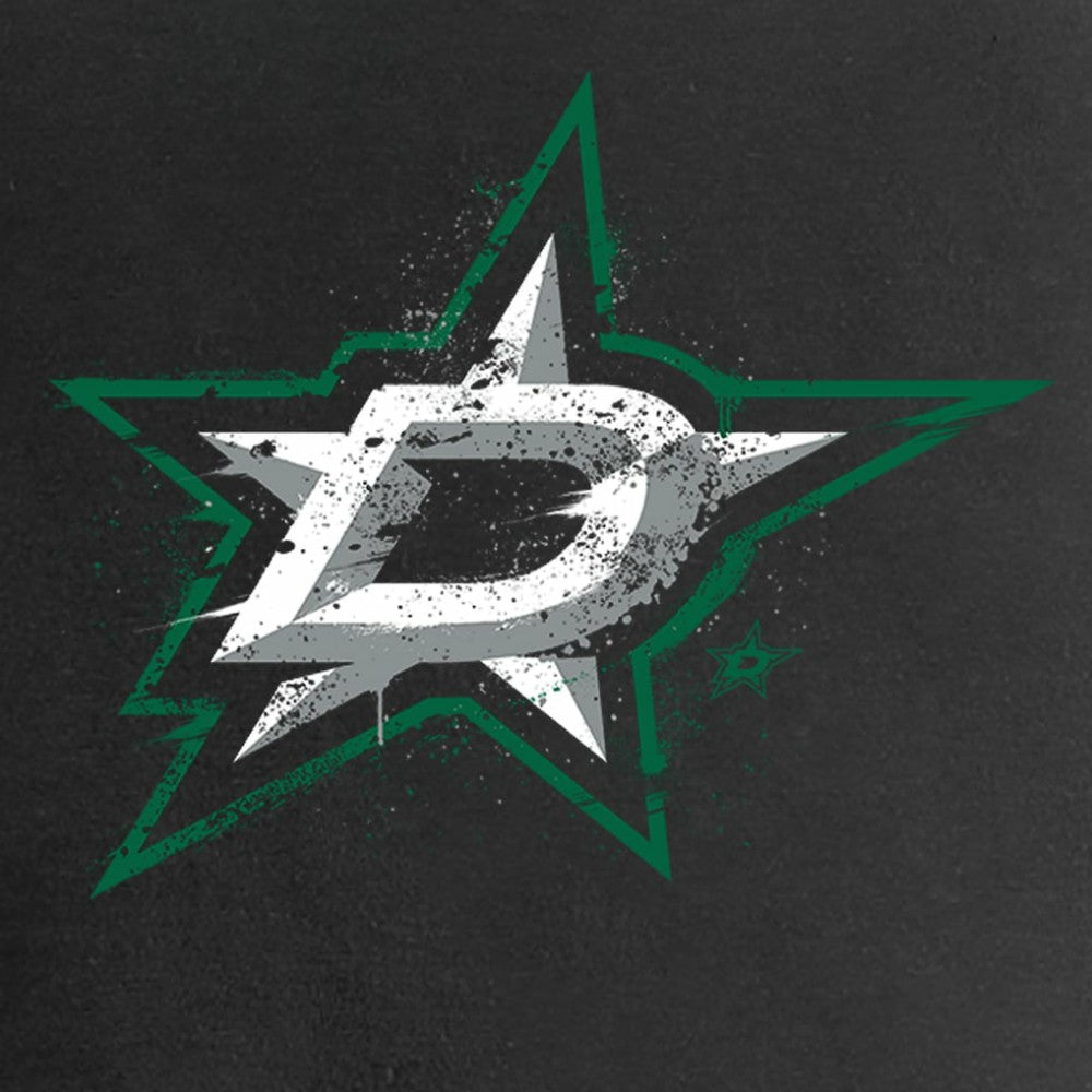 Dallas Stars Women's Splatter Logo V-Neck T-Shirt - Black - NHL