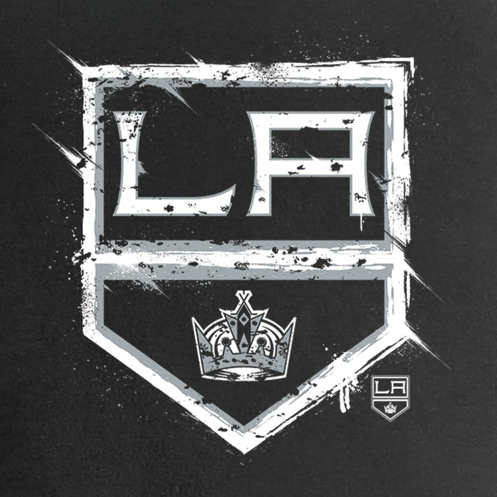 Los Angeles Kings Women's Splatter Logo V-Neck T-Shirt - Black - NHL