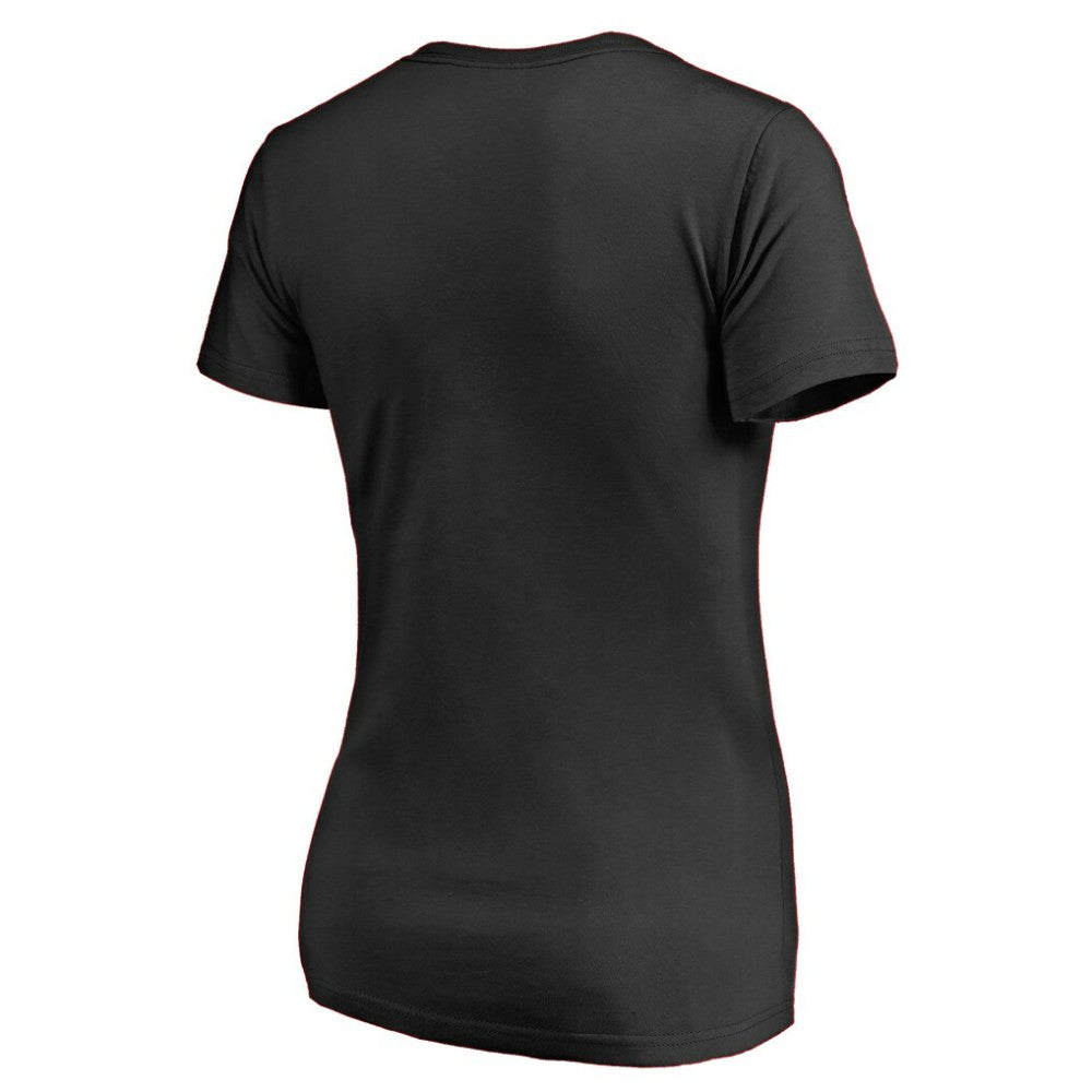Philadelphia Flyers Women's Splatter Logo V-Neck T-Shirt - Black - NHL