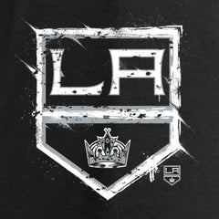 Los Angeles Kings Women's Splatter Logo V-Neck Long Sleeve T-Shirt - Black - NHL