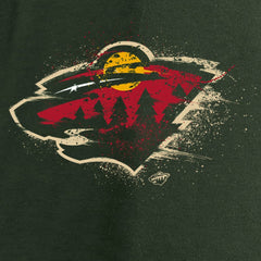 Minnesota Wild Women's Splatter Logo V-Neck Long Sleeve T-Shirt - Green - NHL