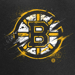 Boston Bruins Splatter Logo Pullover Hoodie - Black - NHL