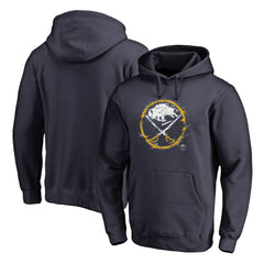 Buffalo Sabres Splatter Logo Pullover Hoodie - Navy - NHL