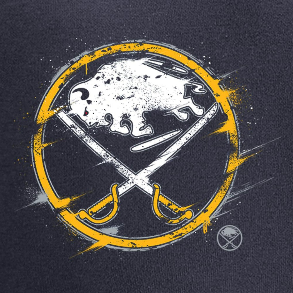 Buffalo Sabres Splatter Logo Pullover Hoodie - Navy - NHL