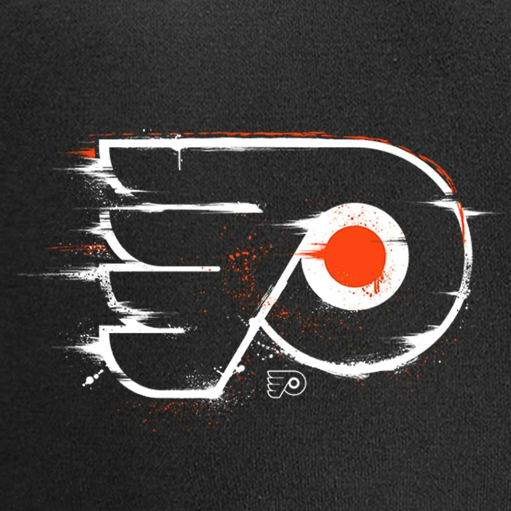 Philadelphia Flyers Splatter Logo Pullover Hoodie - Black - NHL