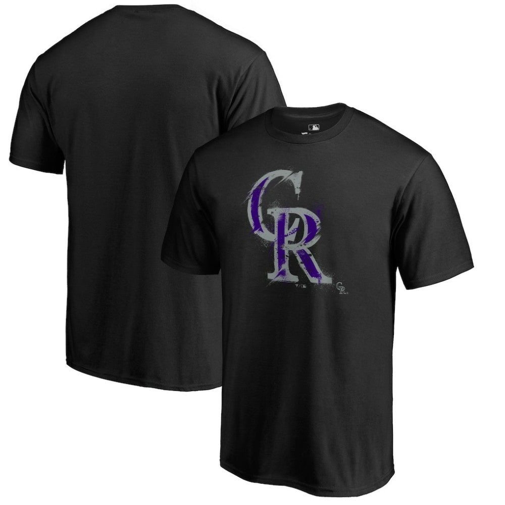 Colorado Rockies Splatter Logo T-Shirt - MLB