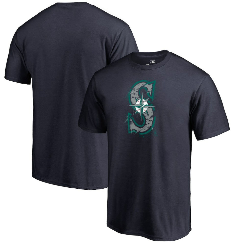 Seattle Mariners Splatter Logo T-Shirt - MLB
