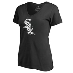 Chicago White Sox Women's Splatter Logo V-Neck T-Shirt - MLB