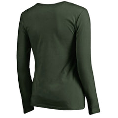 Athletics Women's Splatter Logo Long Sleeve V-Neck T-Shirt - MLB