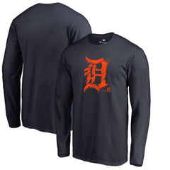 Detroit Tigers Splatter Logo Long Sleeve T-Shirt - MLB