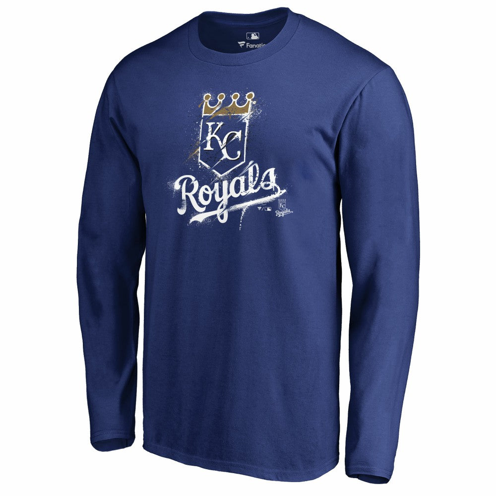 Kansas City Royals Splatter Logo Long Sleeve T-Shirt - MLB