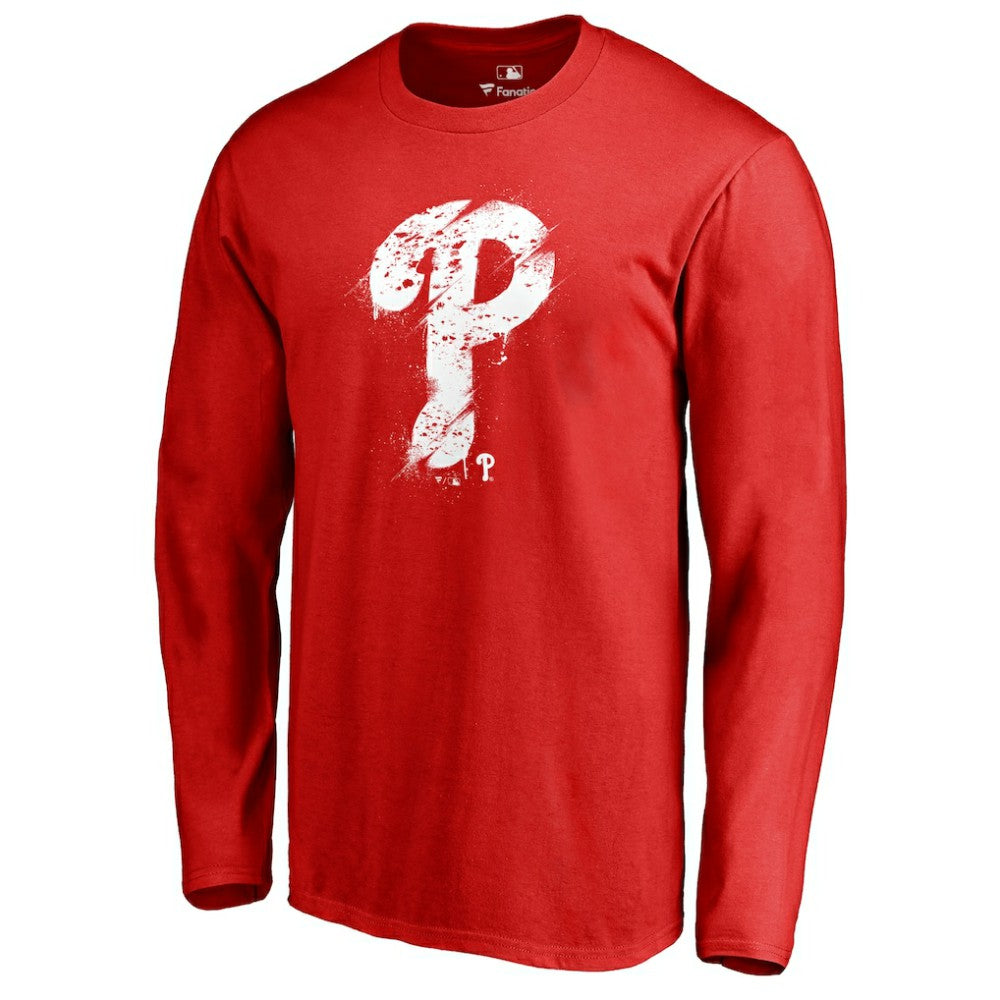Philadelphia Phillies Splatter Logo Long Sleeve T-Shirt - MLB