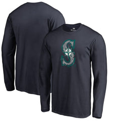 Seattle Mariners Splatter Logo Long Sleeve T-Shirt - MLB