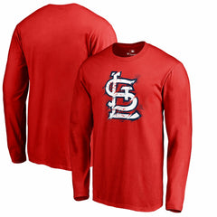 St. Louis Cardinals Splatter Logo Long Sleeve T-Shirt - MLB
