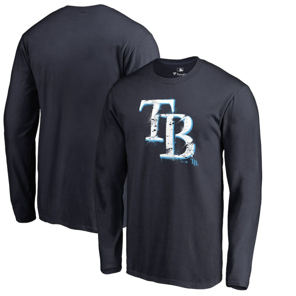 Tampa Bay Rays Splatter Logo Long Sleeve T-Shirt - MLB