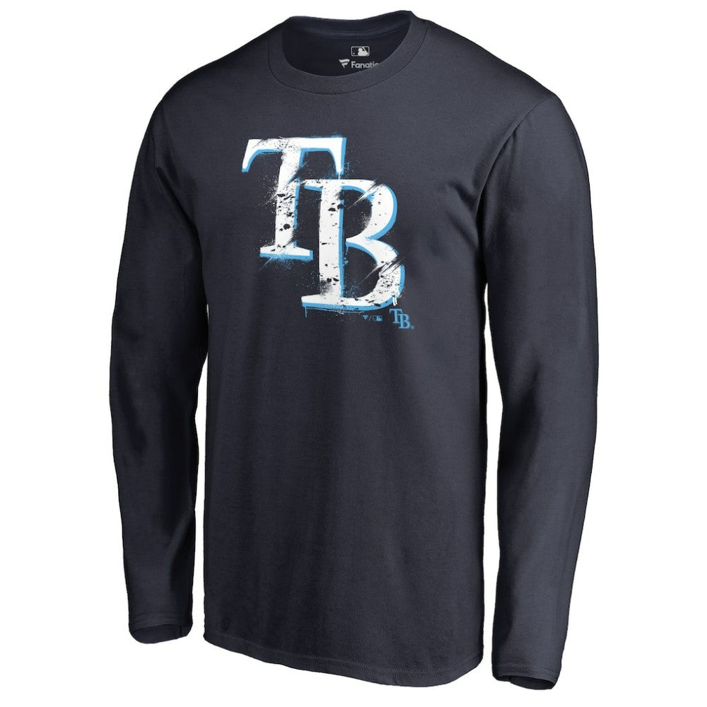 Tampa Bay Rays Splatter Logo Long Sleeve T-Shirt - MLB