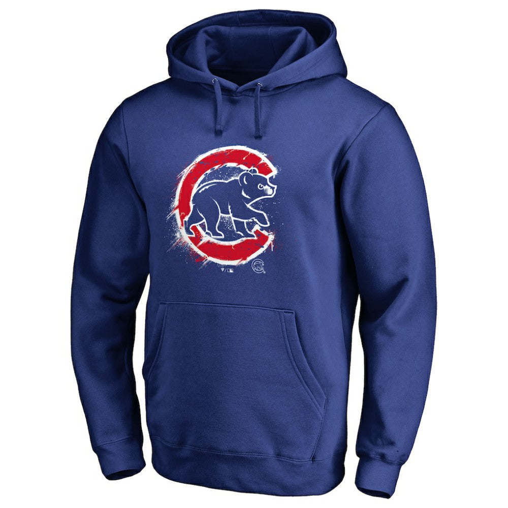 Chicago Cubs Splatter Logo Pullover Hoodie - MLB