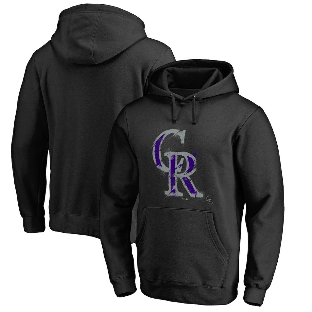 Colorado Rockies Splatter Logo Pullover Hoodie - MLB