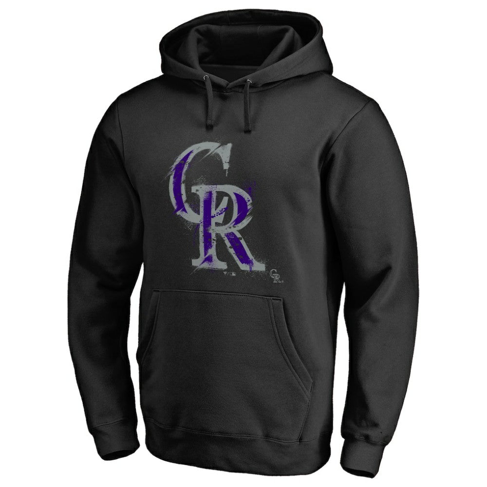 Colorado Rockies Splatter Logo Pullover Hoodie - MLB