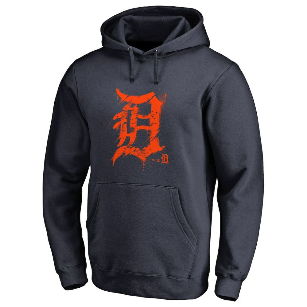 Detroit Tigers Splatter Logo Pullover Hoodie - MLB