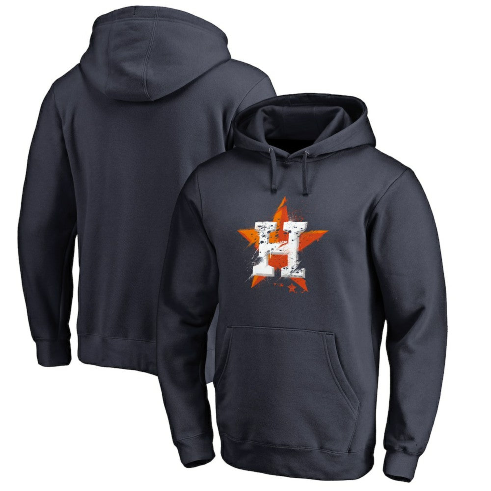 Houston Astros Splatter Logo Pullover Hoodie - MLB