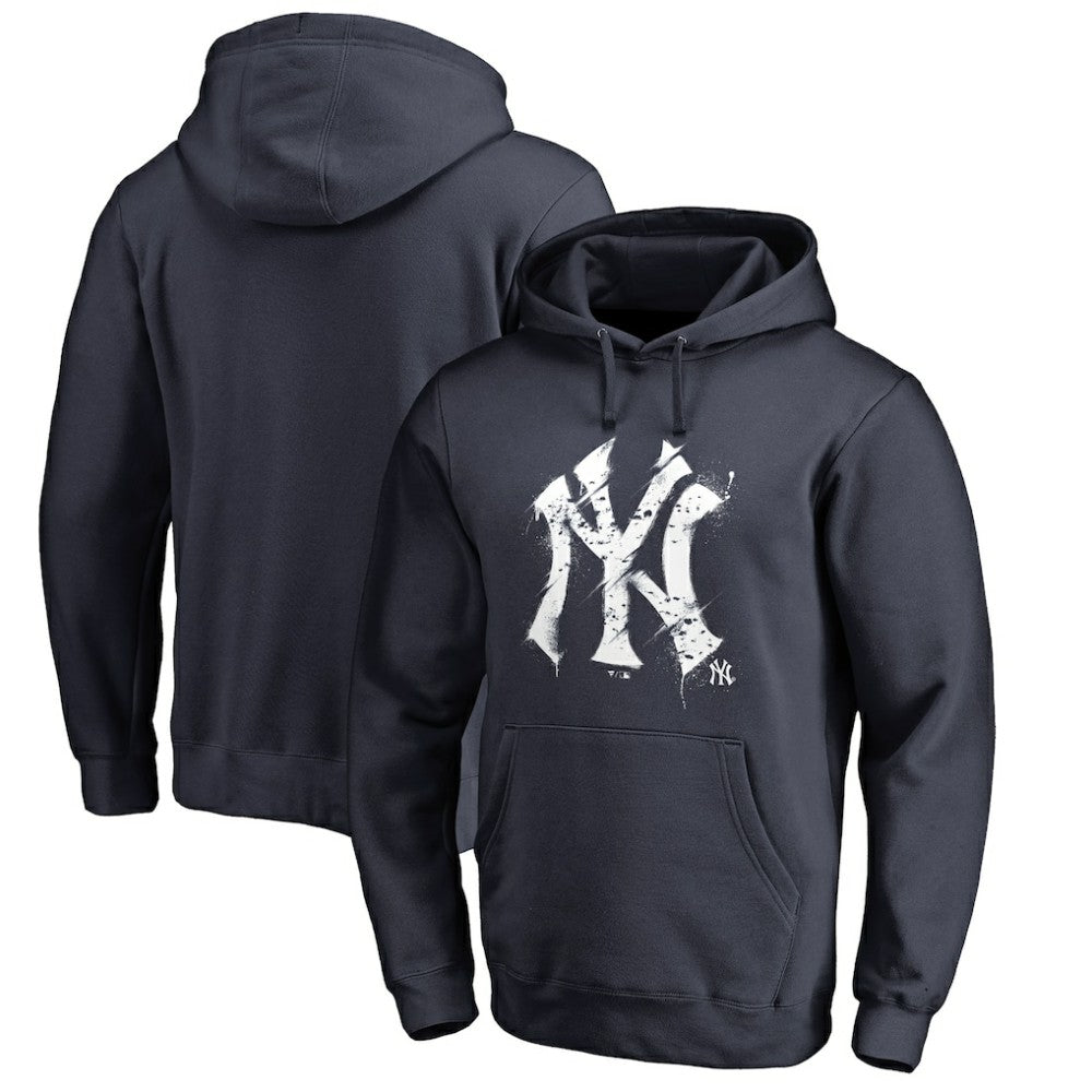 New York Yankees Splatter Logo Pullover Hoodie - MLB