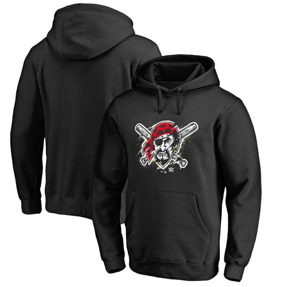 Pittsburgh Pirates Splatter Logo Pullover Hoodie - MLB