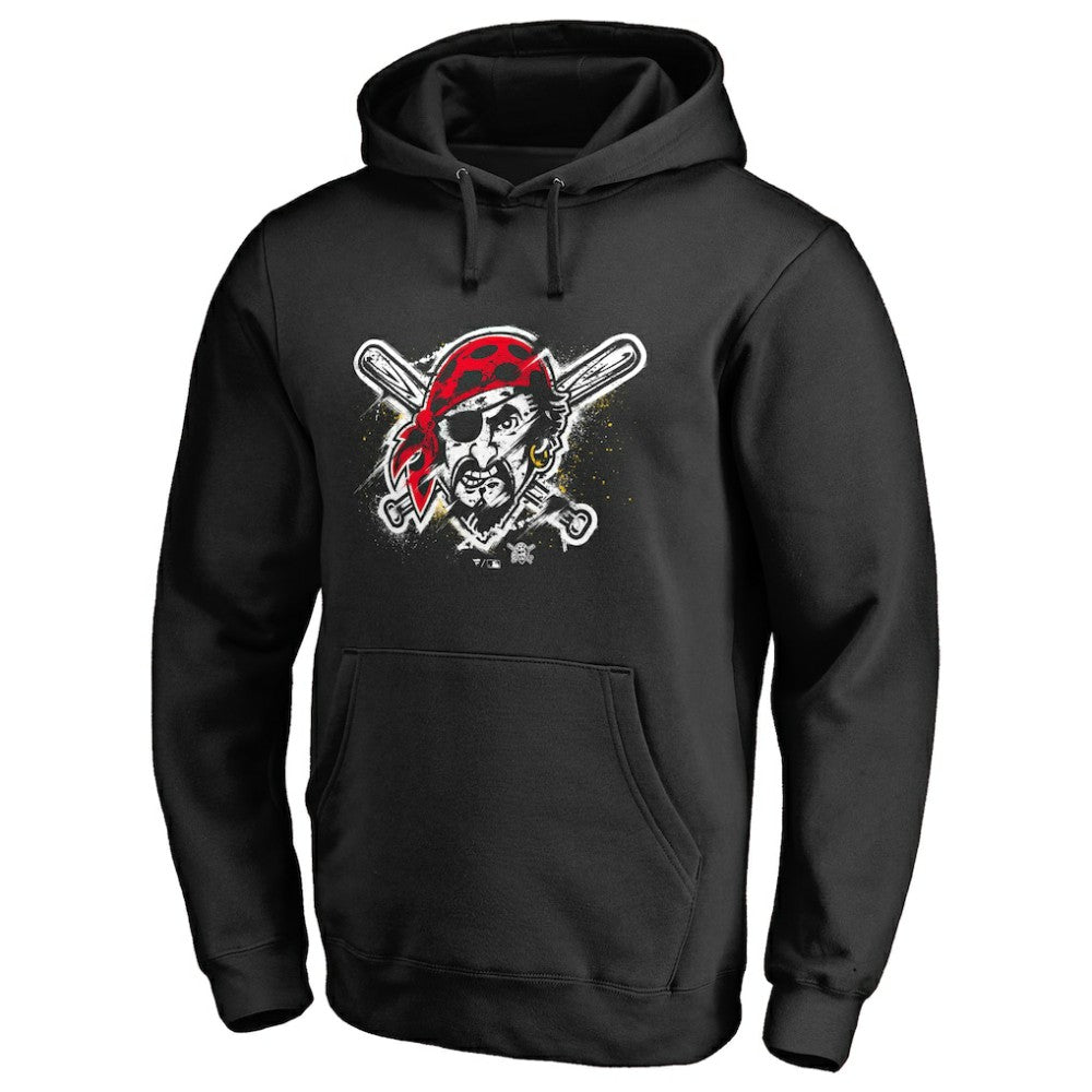 Pittsburgh Pirates Splatter Logo Pullover Hoodie - MLB