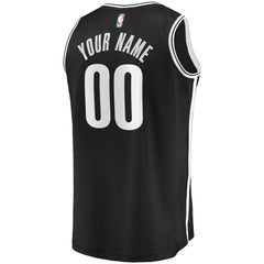 Brooklyn Nets Fast Break Custom Replica Jersey Black Icon Edition - NBA