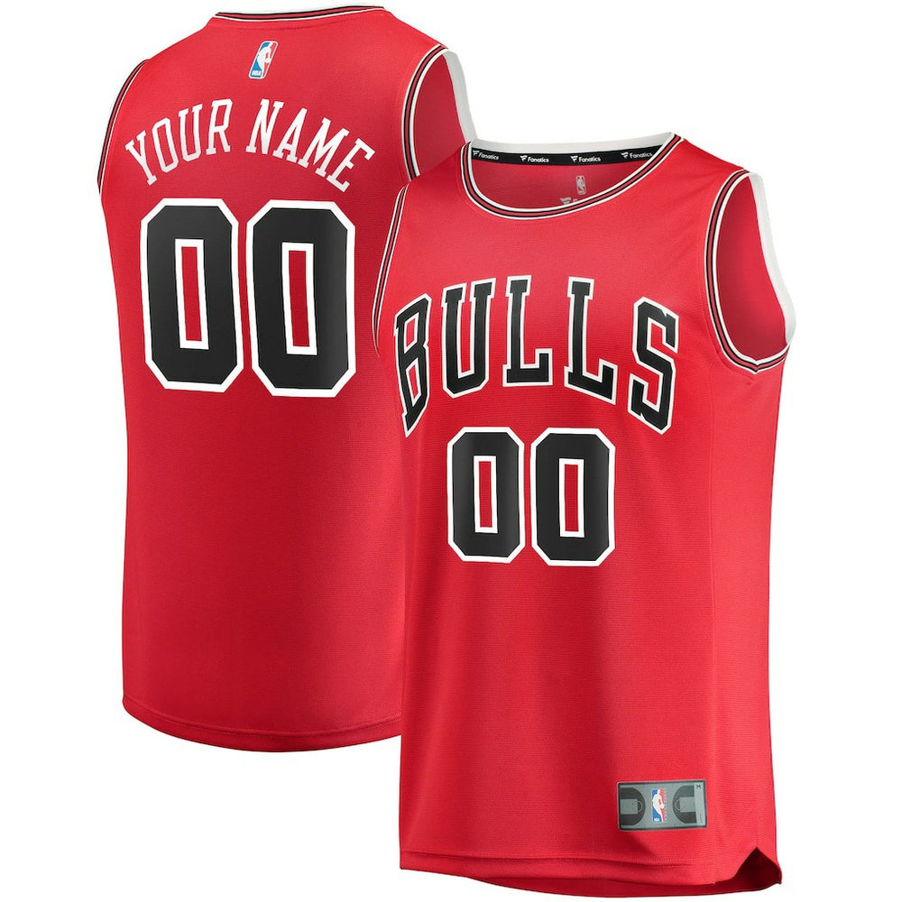 Chicago Bulls Fast Break Custom Replica Jersey Red Icon Edition - NBA
