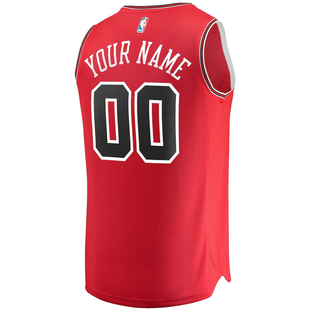 Chicago Bulls Fast Break Custom Replica Jersey Red Icon Edition - NBA