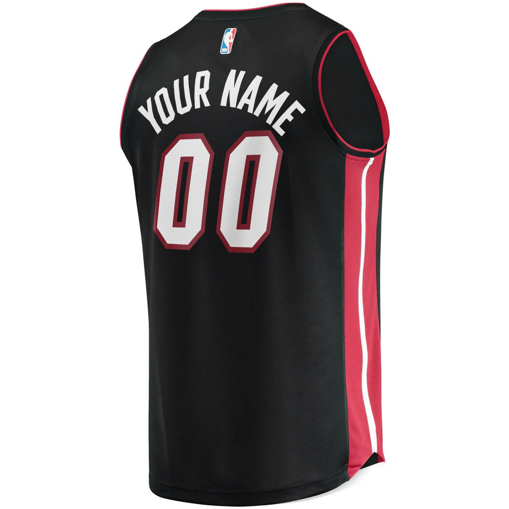 Miami Heat Fast Break Custom Replica Jersey Black Icon Edition - NBA
