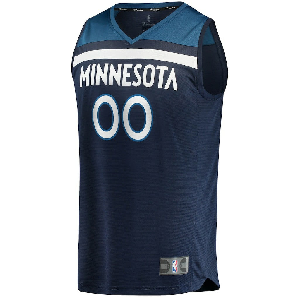Minnesota Timberwolves Fast Break Custom Replica Jersey Navy Icon Edition - NBA