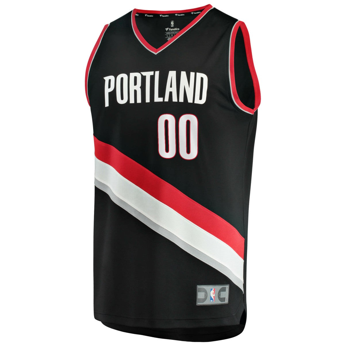 Portland Trail Blazers Fast Break Custom Replica Jersey Black Icon Edition - NBA