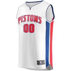 Detroit Pistons Fast Break Custom Replica Jersey White Association Edition - NBA