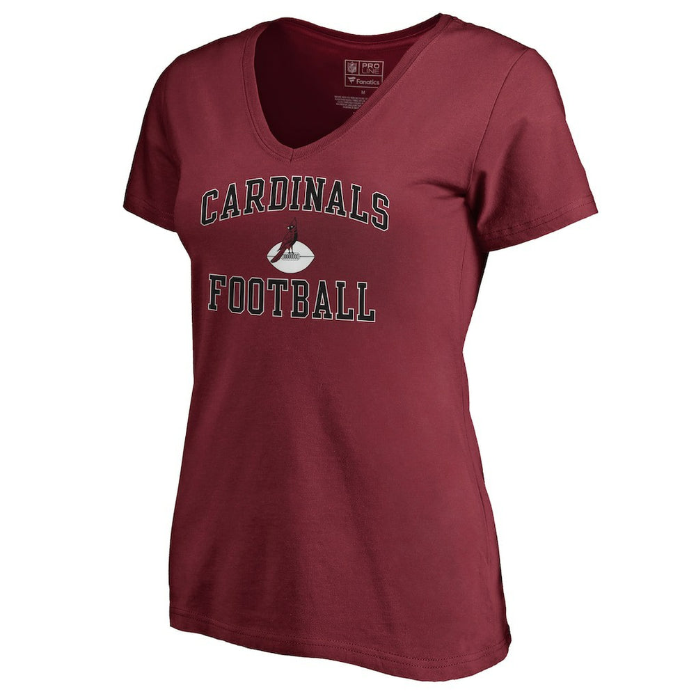 Arizona Cardinals Women's Vintage Collection Victory Arch V-Neck T-Shirt Cardinal | NFL