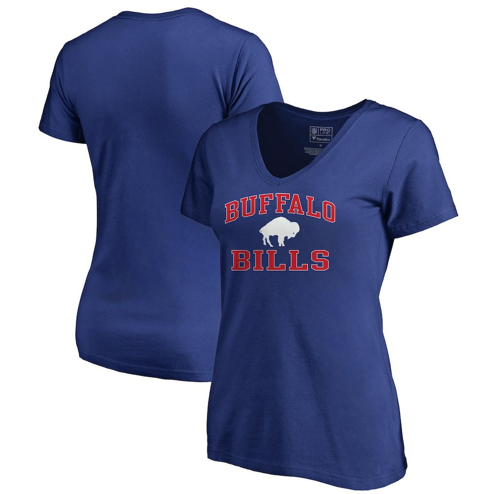 Buffalo Bills Women's Vintage Collection Victory Arch V-Neck T-Shirt Royal | NFL